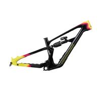 Cadre tout suspendu bad habit mx 29 27 5 rockshox vivid ultimate noir jaune rose orange