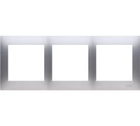 Cadre triple argent mat IP20/IP44 Simon 54 PremiumContact™ Simon DR3/43