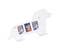 Cadre triple en acrylique pour photos de 7,6 cm avec joli thème chien décoratif pour tout espace