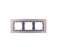 Cadre triple horizontal verre cuivre Simon 82 82837-34