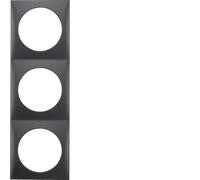 Cadre triple Integro Flow Berker anthracite mat 918192515