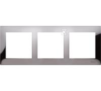 kontakt-simon Simon 54 5902787827380 Premium Triple Cadre Métal Acier Foncé DR3/67