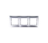 Cadre triple premium argent mat/pour Simon 54 DRK3/43