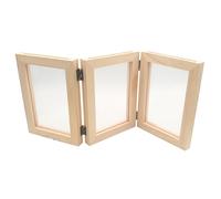 Cadre Triptyque Double Face En Bois 33,5 X 15 X 1,5 Cm
