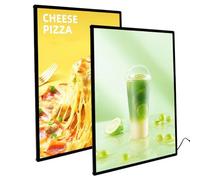 Cadre Ultrafin avec Profilé en Aluminium, Caisson Lumineux Led, Cadre Publicitaire Mural, Verre Trempé, pour Affichage de Menus, Comptoir de Bar, Restaurant, Boutique, Publicité 60 * 120