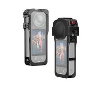 Cadre utilitaire pour accessoires Insta360 X5, boîtier en aluminium, cage de protection avec capuchon d'objectif en silicone détachable, verrouillage rapide