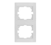 Cadre vertical blanc pour deux éléments, dimensions 81 x 154 x 10 mm. Idéal pour personnaliser et décorer, appartenant à la série Europa ERP62U. Parfait pour n'importe quel espace.
