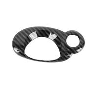 Cadredécoratif Bouton Fenêtre D'accoudoir Autocollant Garniture Clé Contact Voiture Motif Fibre Carbone Noir ABS Pour Mini Pour Cooper Pour R54 Pour R56 Pour R60 2006-2013