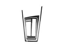 Cadredécoratif Bouton Fenêtre D'accoudoir Garniture Panneau Changement Vitesse Fibre Carbone Pour Golf 8 Pour GTI Pour MK8 2021-2023 D'intérieur Voiture Autocollants Décoratifs(4 Black RHD)