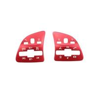 Cadredécoratif Bouton Fenêtre D'accoudoir Pour Classe A C E Pour GLB Pour GLC Pour GLE Pour W205 Pour W167 Pour W177 Style De Voiture Volant Commande De Direction Bouton Couvercle( Red)
