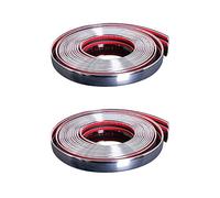 Cadredécoratif Bouton Fenêtre D'accoudoir Pour Fourgonnette 2 Bandes De Moulage Chromées Autocollantes De 20 Mm Et 5 M Protection Anti Collision Accessoires De Voiture Décoration Adaptée