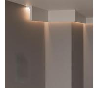 Cadres à voile pour LED au plafond et au mur (longueur 2 mètres - NH3), pour éclairage indirect avec des bandes LED | décoratives, préfabriquées en duropolymère