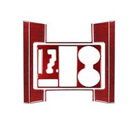 Cadres Console Voiture Panneau Pour Dodge Pour Ram 2013 2014 2015 Boîte De Rangement De Changement De Vitesse Porte-gobelet Panneau Couverture Garniture Véritable Fiber De Carbone(rouge)