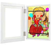 Cadres D’Art pour Enfants Ouverture Frontale, Cadre D’œuvre D’Art Interchangeable pour Affichage D’Images, Cadres D’œuvres D’Art A4 pour Projets Artisti, White, 1pcs