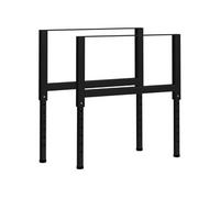 Cadres d établi réglables 2 pcs Métal 85x(69 95,5) cm Noir