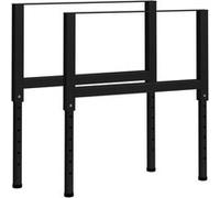 Vidaxl Cadres D'établi Réglables 2 Pcs Métal 85x(69-95,5) Cm Noir Noir