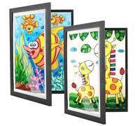 Cadres d'affichage d'œuvres d'art pour enfants, ouverture frontale A4, cadres de rangement interchangeables pour enfants pouvant contenir 150 photos, cadre photo pour enfant, dessin pour mur, chambre