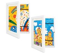 Cadres d'art pour enfants avec ouverture frontale A4, cadre photo d'affichage d'œuvres d'art pour enfants, affichage d'images en portrait ou paysage, cadres de rangement pour enfants pour dessin et