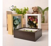 Cadres de boîte pour travaux manuels 3D, Cadre Profond de présentation Cadre de Boîte d'Ombre cadre photo familial creux de 6cm,pour souvenirs, photos, tickets, médailles,Fleurs,bouquet de mariage