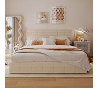 Cadres de lit Un espace de rangement pratique sous le lit grâce à un mécanisme hydraulique intuitif, idéal pour ranger le linge de lit, les vêtements de saison et les valises, pour une chambre plus or