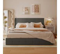 Cadres de lit Un espace de rangement pratique sous le lit grâce à un mécanisme hydraulique intuitif, idéal pour ranger le linge de lit, les vêtements de saison et les valises, pour une chambre plus or