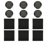 Cadres De Lunettes 6 Pièces, Tissu De Lunettes 6 Pièces, Autocollant Mural De Cadre De Lunettes, Support De Boucle D'Anneau Rond, Support De Rangement De Lunettes, Accessoires De Lunettes