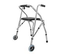 Cadres de marche Aide à la marche Aides à la marche Poulie Portable Pliable Personnes âgées - Déambulateur antidérapant Déambulateur réglable en aluminium Déambulateurs standard