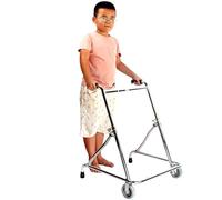 Cadres de marche, hauteur 110-150 cm Déambulateur vertical pliable et robuste pour la rééducation des enfants