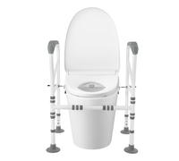 Cadres De SéCurité Pour Toilettes, Cadre Toilette Avec Accoudoirs RéGlables, Barre D'Appui Pliable Pour Wc，Accoudoir De Toilette RéSistant, Armature De Toilettes Pour Handicapé, Personnes âgées