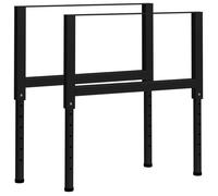 Cadres d'établi réglables - vidaXL - Métal - 85x(69-95,5) cm - Noir