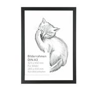 Cadres noirs set 4 DIN A3 bois plastique incassables 32,5 x 45 cm carré pour certificats images