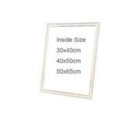 Cadres photo à faire soi-même - Cadre extérieur pour peinture par numéros - Cadre photo en bois - Art mural - Œuvres d'art - Peinture sur toile - Décoration d'intérieur - Blanc - 50 x 75 cm