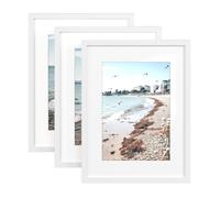 Cadres Photo A4 Lot de 3, Porte Photo Mural en Bois MDF, Blanc