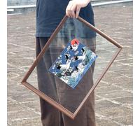 Cadres photo, Cadre flottant for photos et affiches, double face, multicolore, plusieurs tailles(Dark Walnut,7-Inch [12.7 * 17.8cm])