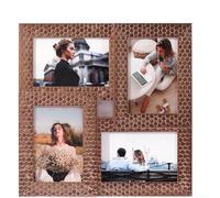 Cadres photo carrés créatifs de 10,2 x 15,2 cm - Ensemble de collage mural en résine pour décoration de maison et de bureau - Style noir (A)