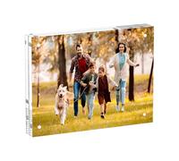 Cadres Photo en Acrylique Transparent, 3,5 x 5 Pouces Cadre de Bloc Photo Magnétique, Affichage du Cadre Acrylique de Bureau À Double Face, pour Photos, Cartes Postales, Timbres, Profils D'entreprise