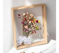 Cadres Photo en styrène, spécimen de feuille, cadre acrylique Transparent Double face, multicolore, plusieurs tailles(Wood Color,7 inches)