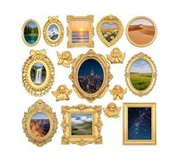 Cadres Photo Miniatures,Présentation Vintage Miniature pour Loisirs créatifs - Petits Cadres dorés | Cadeau pour Enfant, ado, Fille, garçon, Neveu, nièce, Famille, Amis