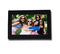 Cadres Photo Numérique WiFi,Smart Cadre Photo avec Écran FHD TFT-ICD De 10,1 Pouces avec Télécommande,Montage Mural,Rotation Automatique,Partage Instantané De Photos Et De Vidéos (Color : Black)