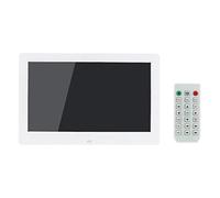 Cadres Photo numériques 10,1" HD Cadre Photo numérique Réveil Lecteur de Film MP4 avec télécommande Cadres Photo électroniques (Couleur : Noir, Taille : 10,1 Pouces) (Blanc 10,1 Pouces)