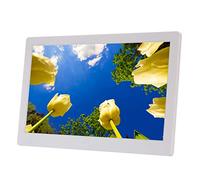 Cadres Photo numériques 15,6 Pouces HD, Prise en Charge de la Lecture Photo/Musique/vidéo/Calendrier/Horloge/mémoire de Point d'arrêt, écran IPS/avec télécommande