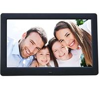Cadres Photo Numériques 8 Pouces, Écran Large IPS, Résolution Haute Définition 1280 * 720, Prise en Charge De l'horloge, du Calendrier, De La Clé USB, De La Carte SD (Noir)