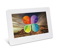 Cadres Photo numériques Album Photo électronique Intelligent avec Fonction de minuterie Marche/arrêt, écran HD IPS de 7 Pouces, Support pour accrocher au Mur Cadeau décoratif