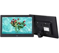 Cadres Photo numériques Cadre Photo numérique 10,1 Pouces, écran IPS Haute résolution 1240 x 600/lecteur de Musique/vidéo/Calendrier/Alarme - avec télécommande, Prise en Charge USB et Carte SD (Noir