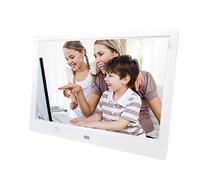 Cadres Photo numériques, Cadre vidéo HD 10 Pouces 1280x800 LED Album électronique Supoorock/modèle de Calendrier/Interrupteur horaire/Album Photo Mural avec détecteur de Mouvement (Blanc) Double The