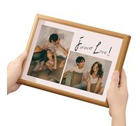 Cadres photo personnalisés avec 2 photos personnalisées, cadeau commémoratif, cadres photo personnalisés utilisant mes propres photos pour la famille, maman, papa, épouse ou amoureux - 31.7X23cm