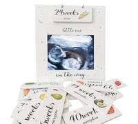 Cadres photo pour échographie de bébé, cadre photo échographique, cadeau d'annonce de bébé, idée cadeau d'annonce de grossesse avec compte à rebours de 8 à 40 semaines, cadeau de grossesse pour