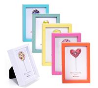 Cadres photo Winlor, mini cadres photo pour bébés, 2 x 3 pouces, lot de 6, pour décoration d'intérieur, cadres photo Polaroid avec aimant souple, aimants mignons pour réfrigérateur, couleurs assorties