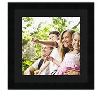 Cadres Photos pêle mêle multivues Noir 1 Photo(s) 25x25 Passe Partout, Cadre Photo Mural 30x30 cm Noir, 3 cm de Largeur