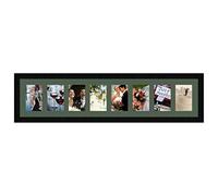 Cadres Photos pêle mêle multivues Vert Foret 8 Photo(s) 10x15 Passe Partout, Cadre Photo Mural 94x20 cm Noir, 3 cm de Largeur